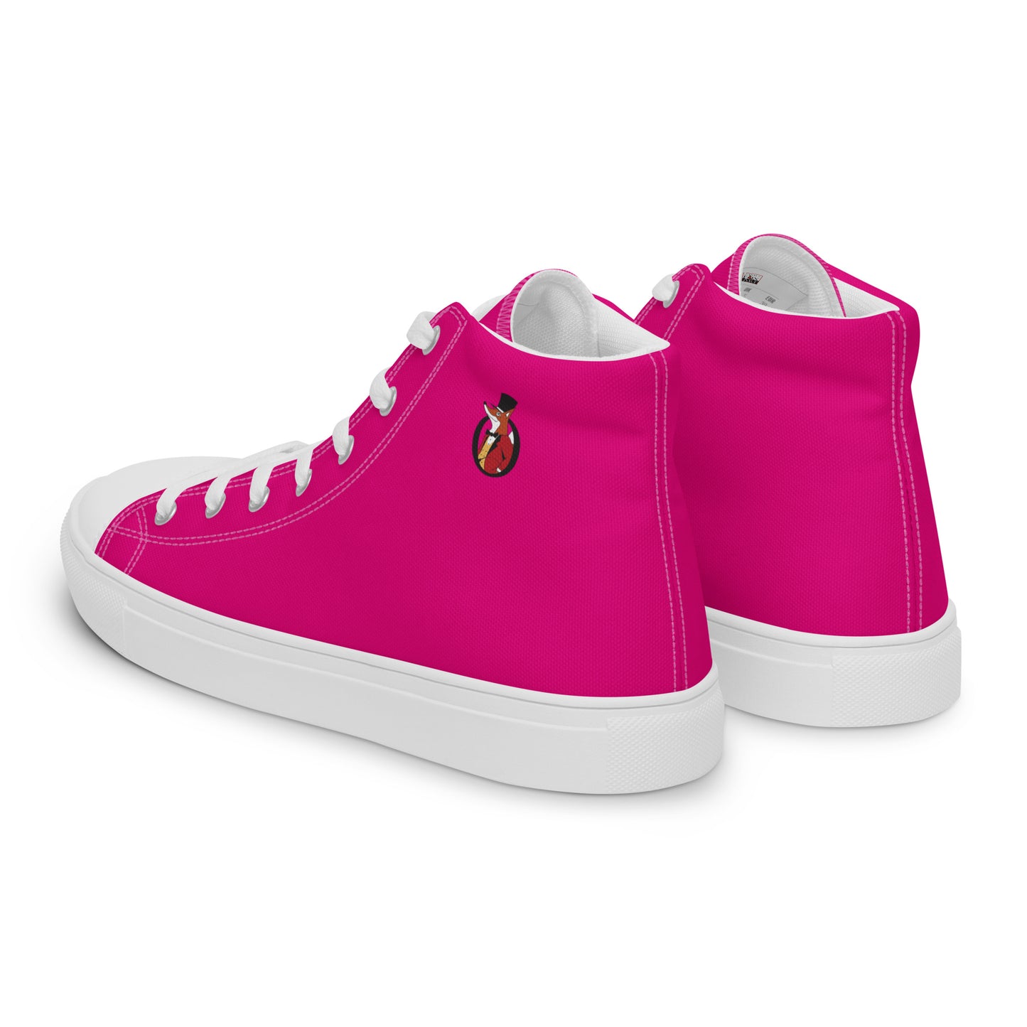 Snooty Fox Art Women’s High Top Canvas Shoes - Mexico Pink