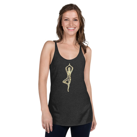 Snooty Fox Art Women's Racerback Tank - Yoga Pose