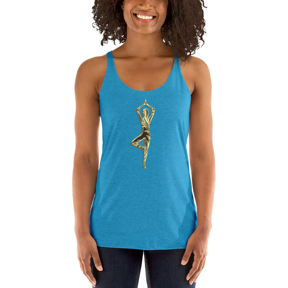 Snooty Fox Art Women's Racerback Tank - Yoga Pose